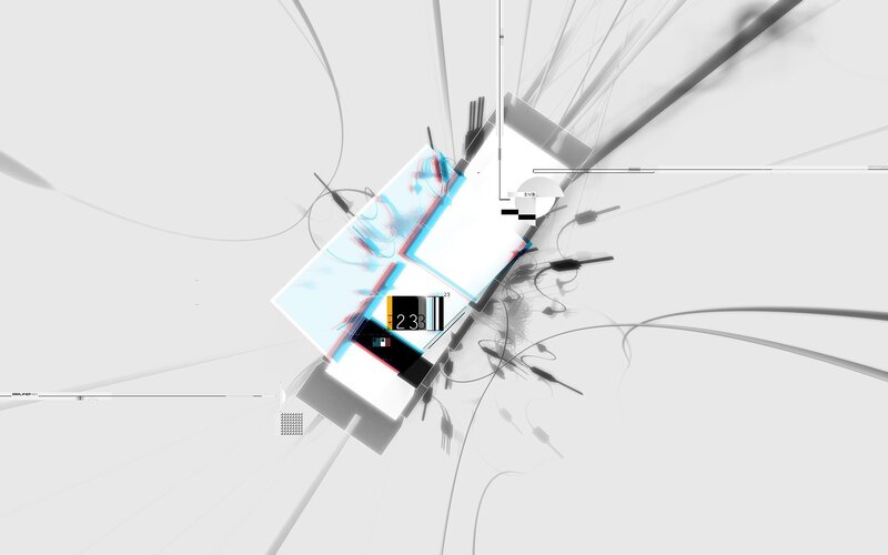 Abstract Digital Composition — White, Neutral