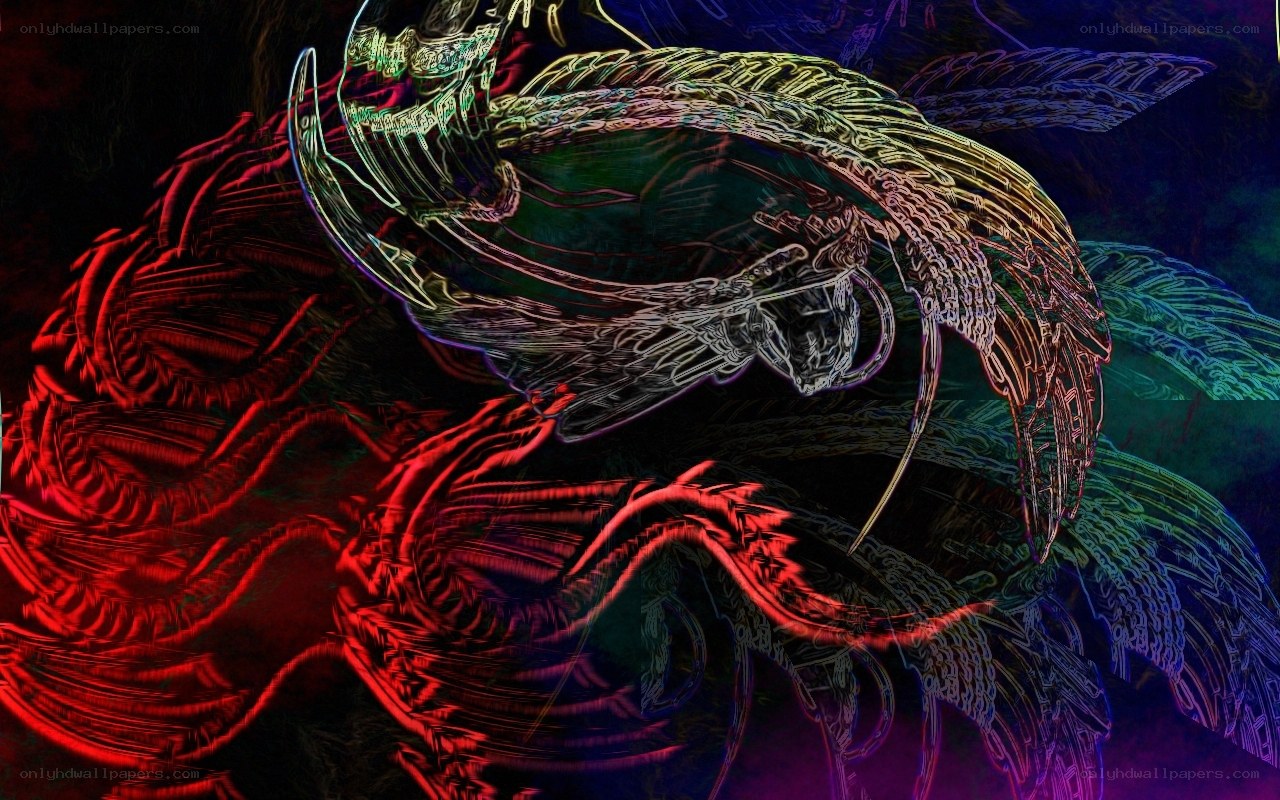 Abstract digital creature art