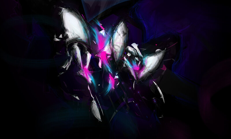 Abstract Digital Creature — Black, Dramatic, Night