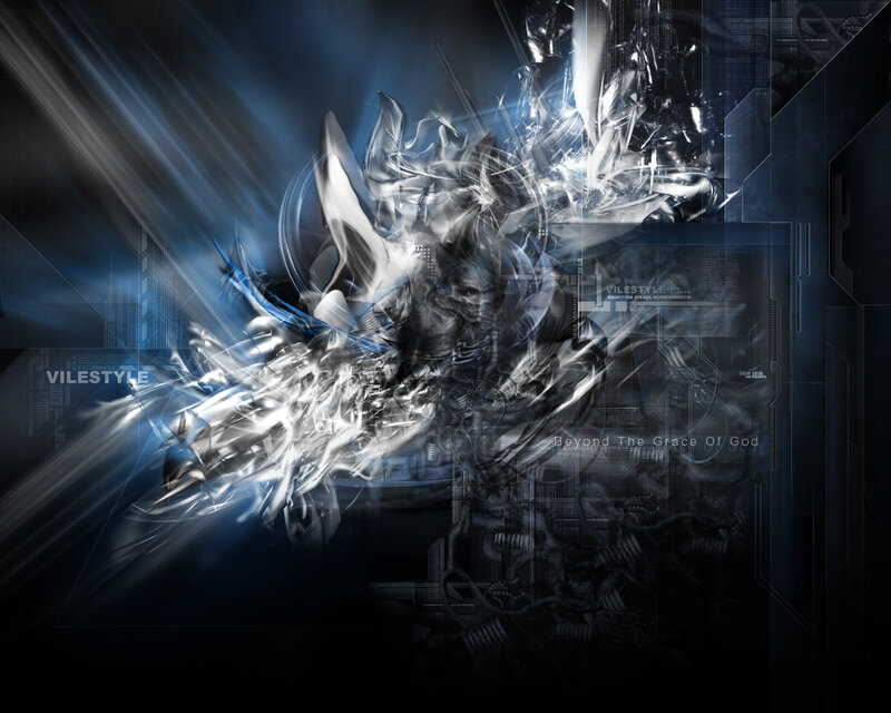 Abstract Digital Creature — Blue, Dramatic