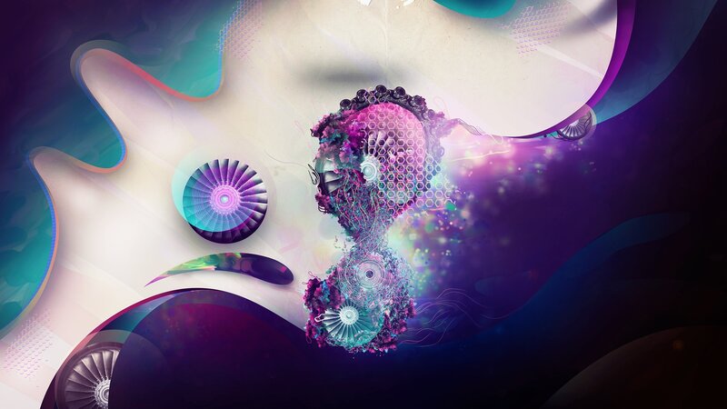 Abstract Digital Creature — Purple, Dreamy, Digital Art