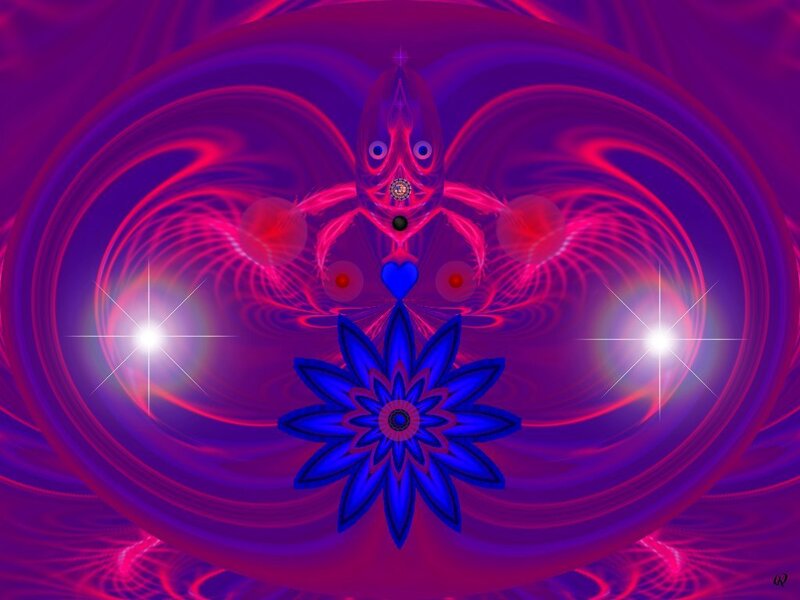 Abstract Digital Creature — Purple