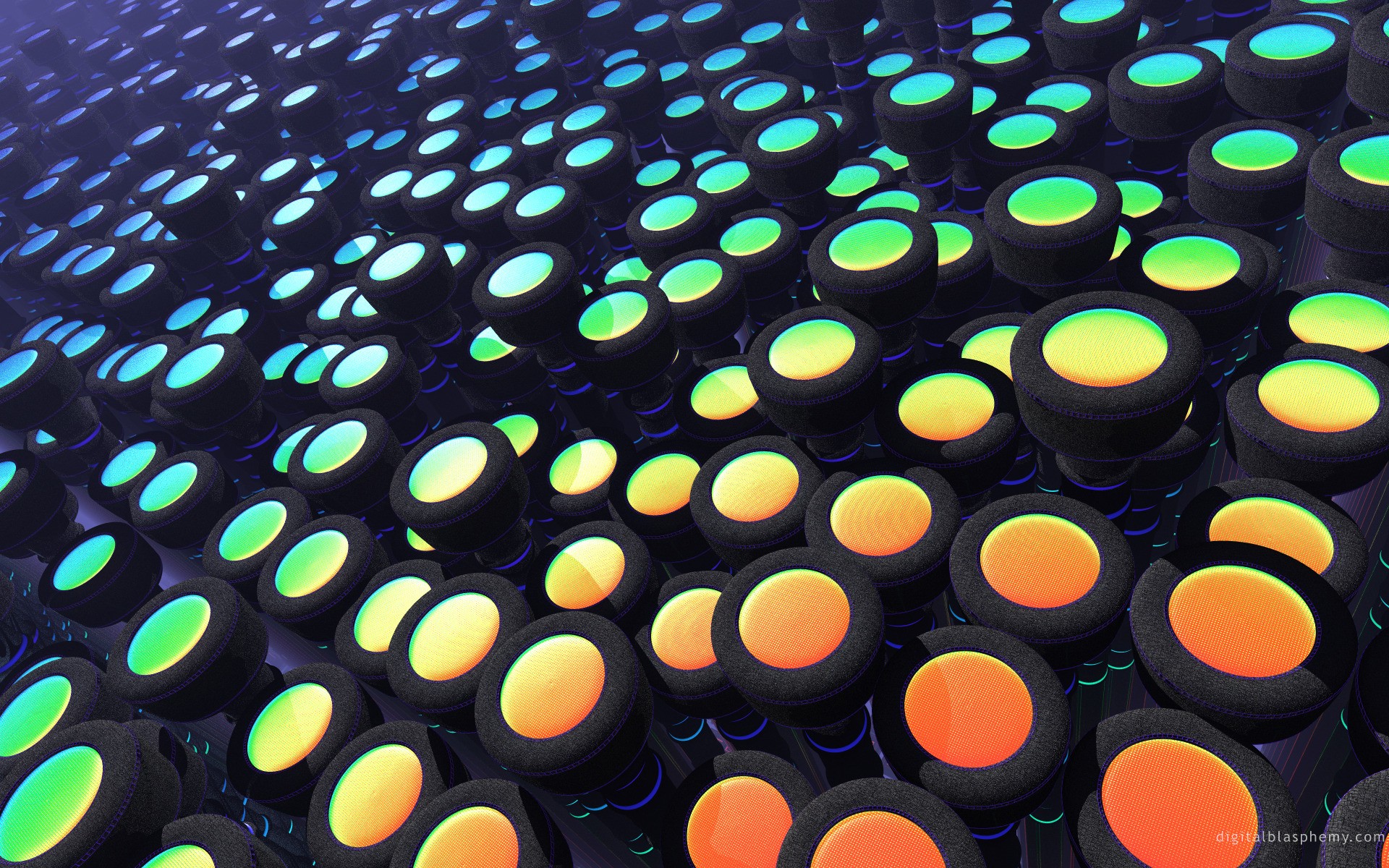 Abstract digital cylinder array