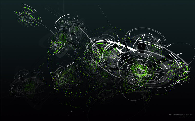Abstract Digital Data Visualization