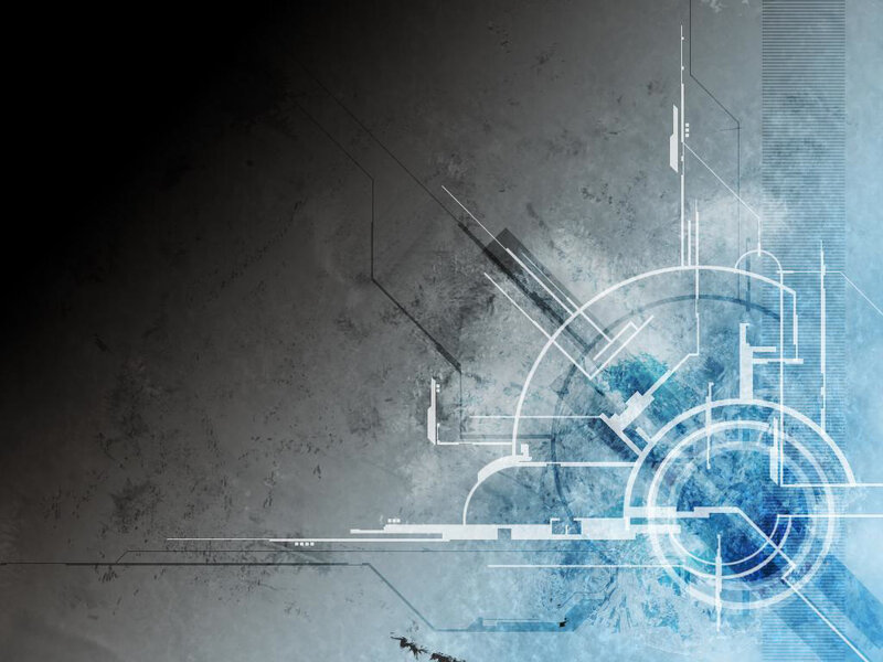 Abstract Digital Design — Blue, Technological