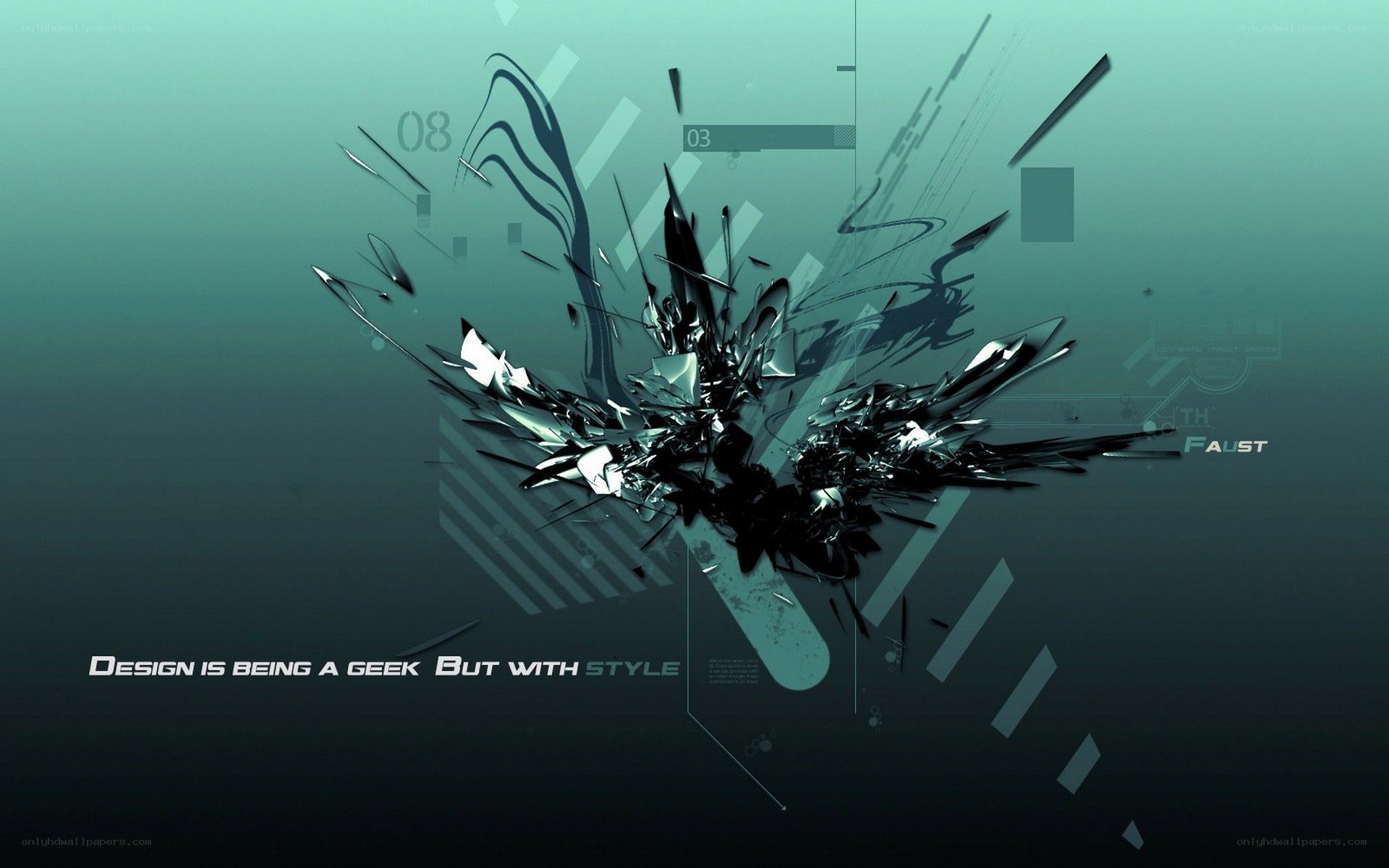abstract digital design with text