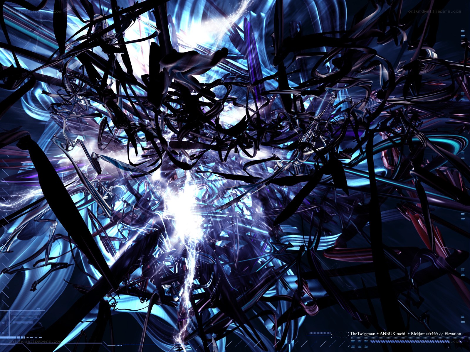 abstract digital energy burst
