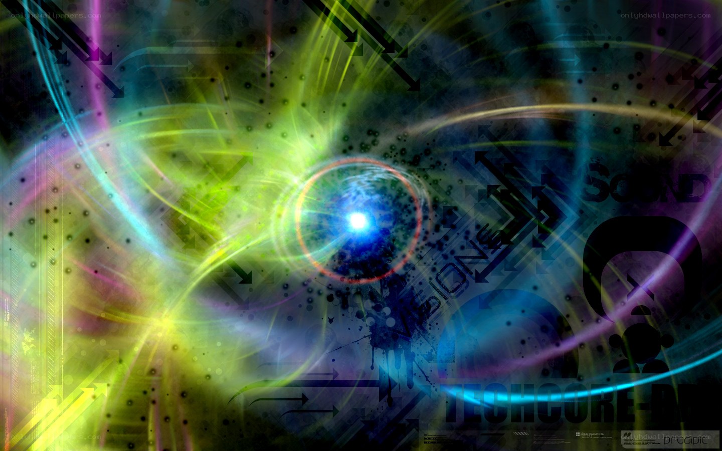 abstract digital energy burst