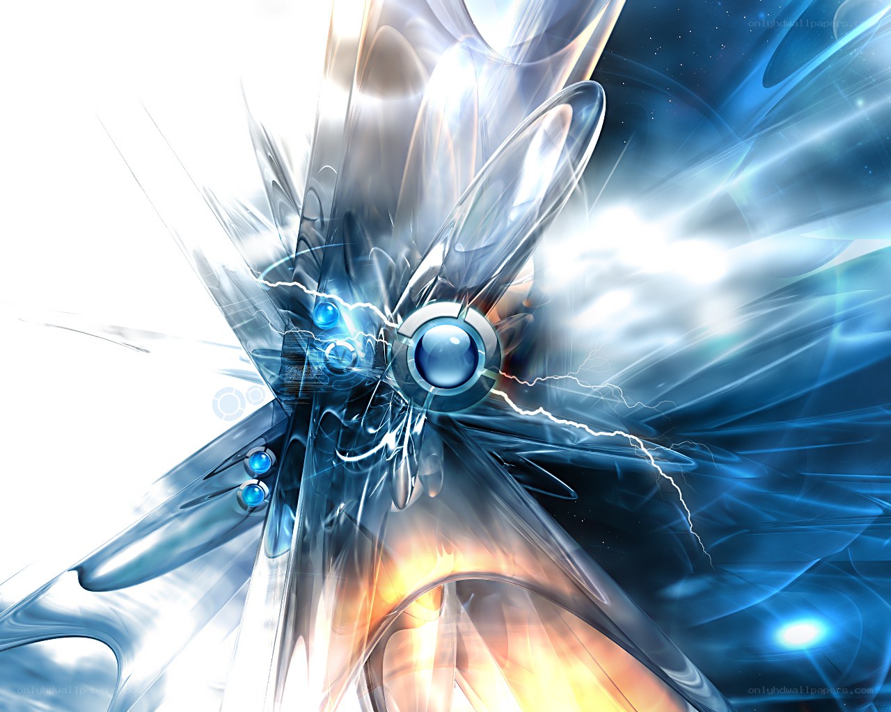 abstract digital energy burst