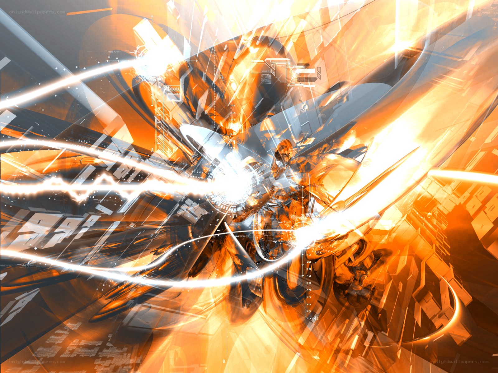 abstract digital energy burst