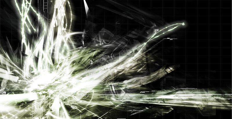 abstract digital energy burst
