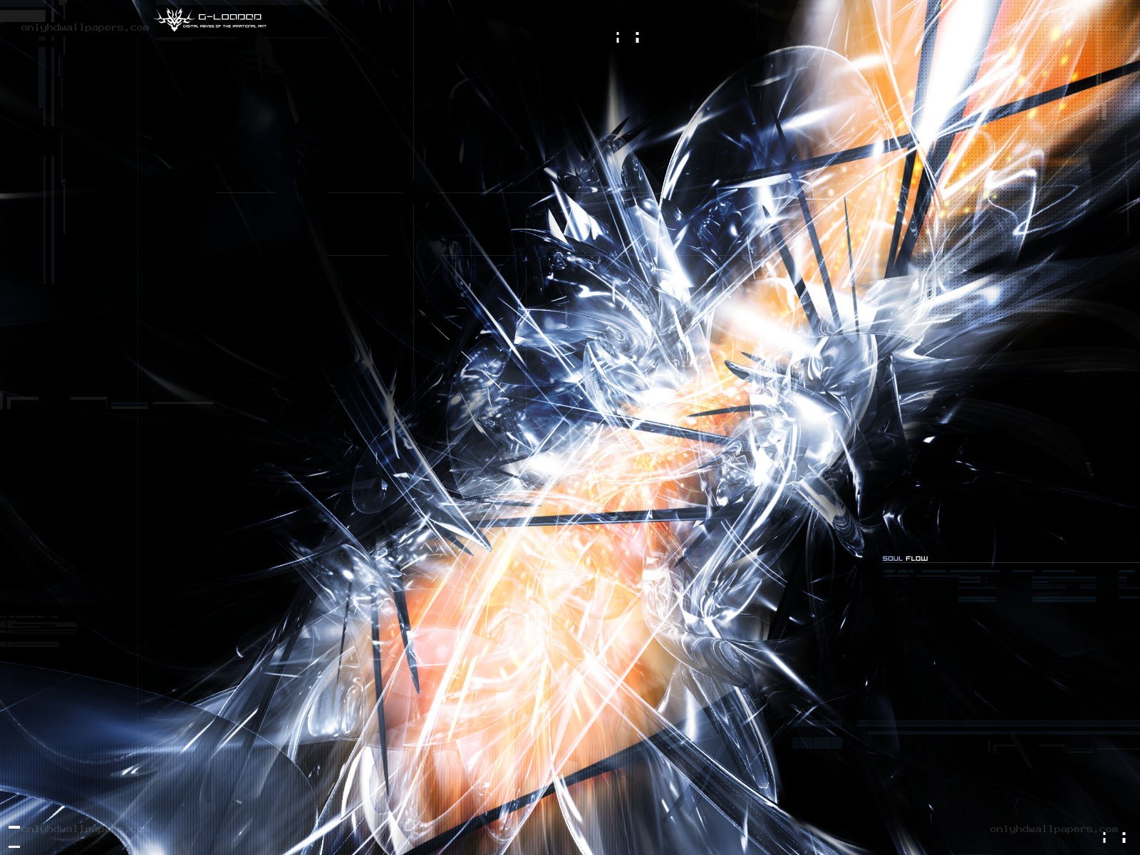 Abstract digital energy burst