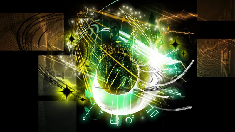 abstract digital energy explosion
