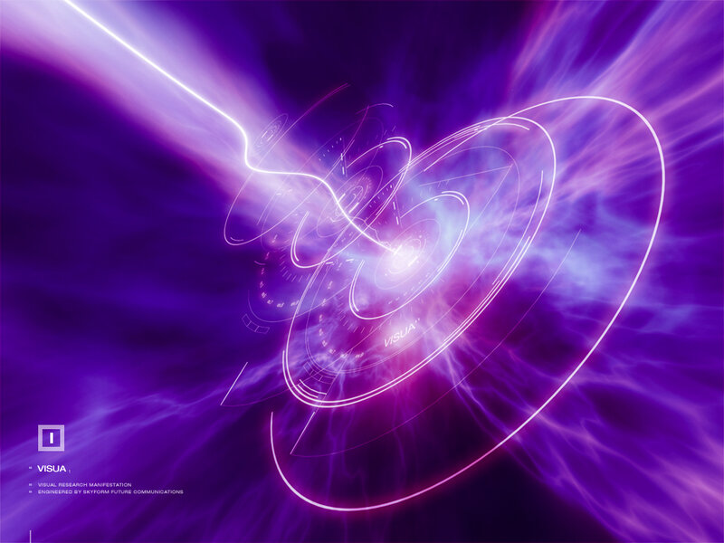 Abstract Digital Energy Field — Purple