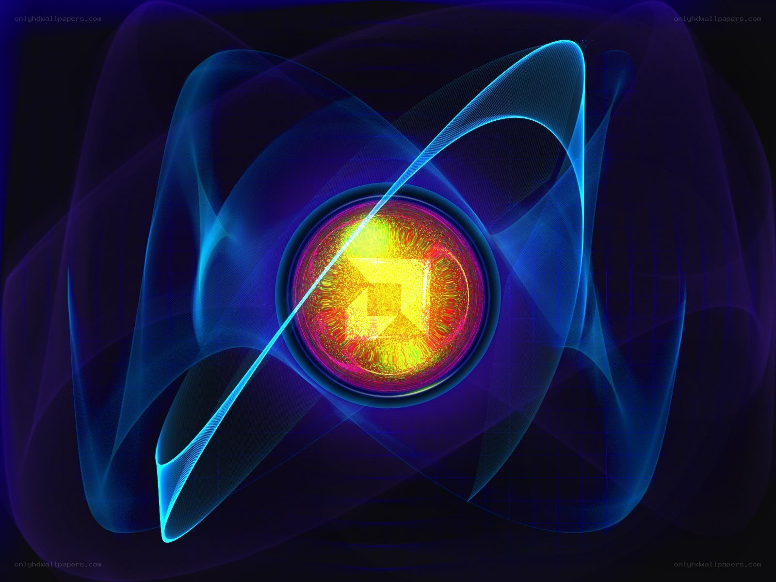 abstract digital energy sphere