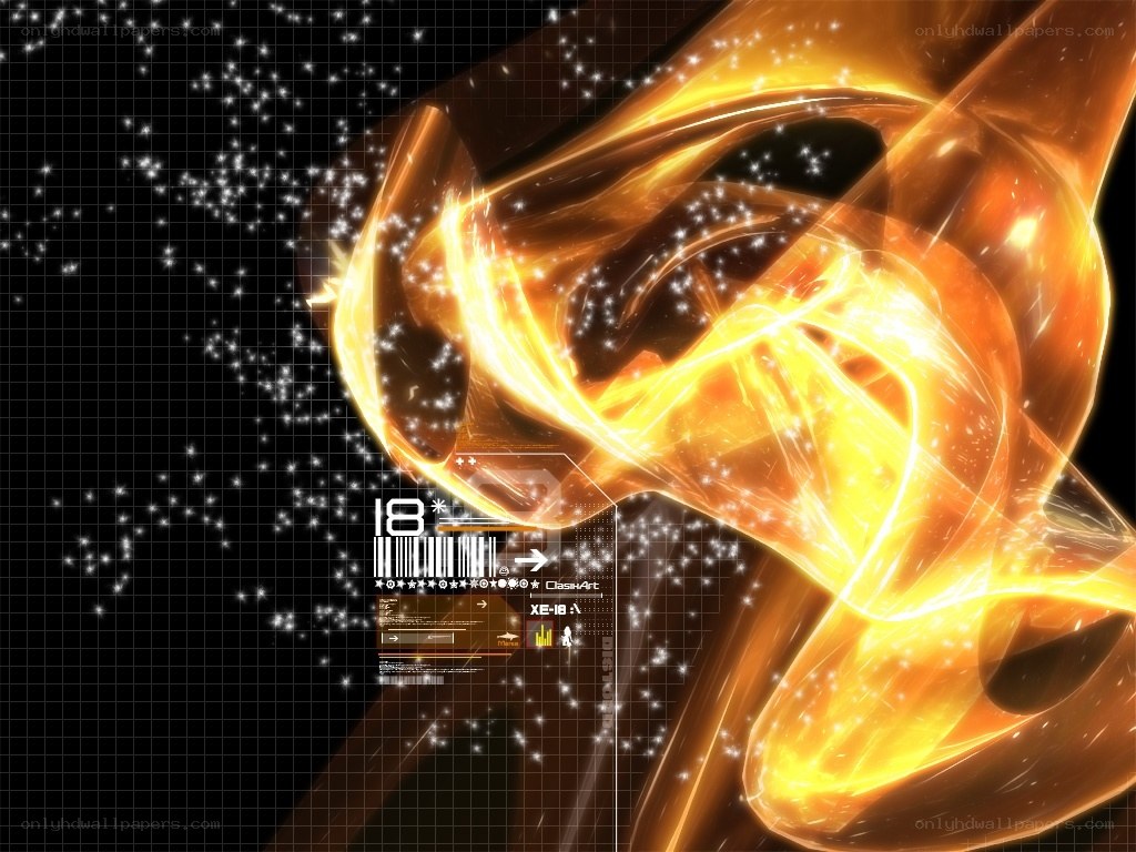 Abstract digital energy swirl