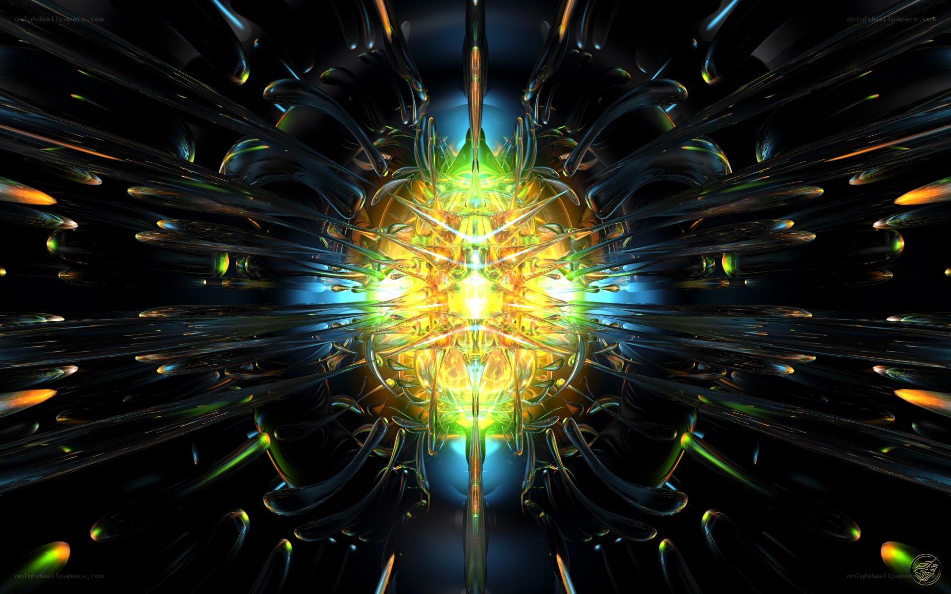 Abstract digital explosion