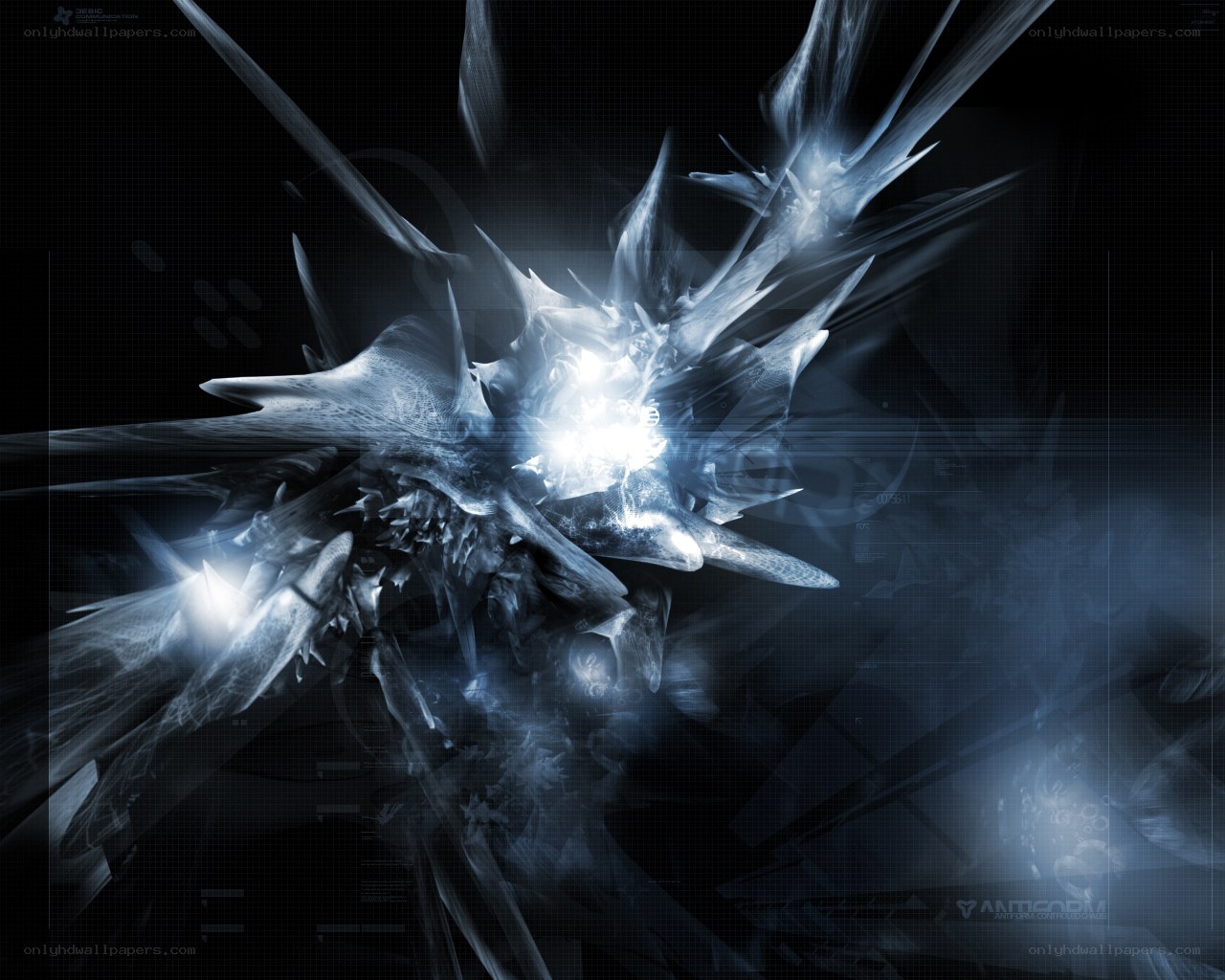 Abstract digital explosion