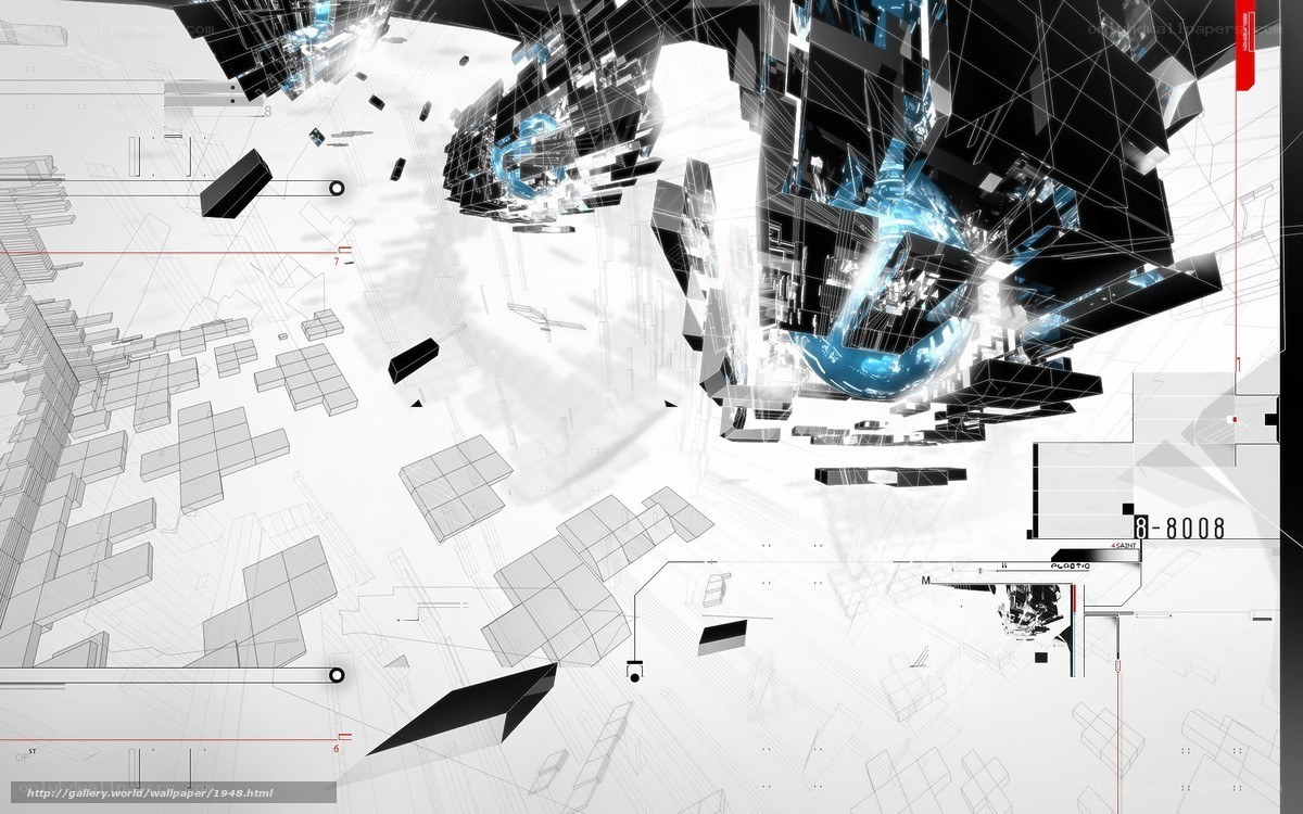 abstract digital explosion