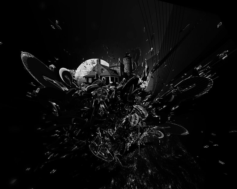 abstract digital explosion