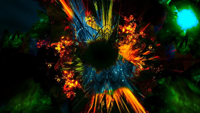 abstract digital explosion