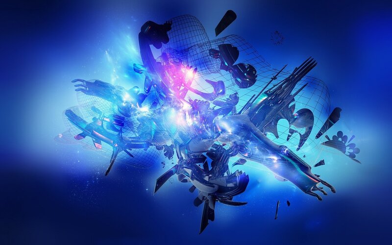 abstract digital explosion