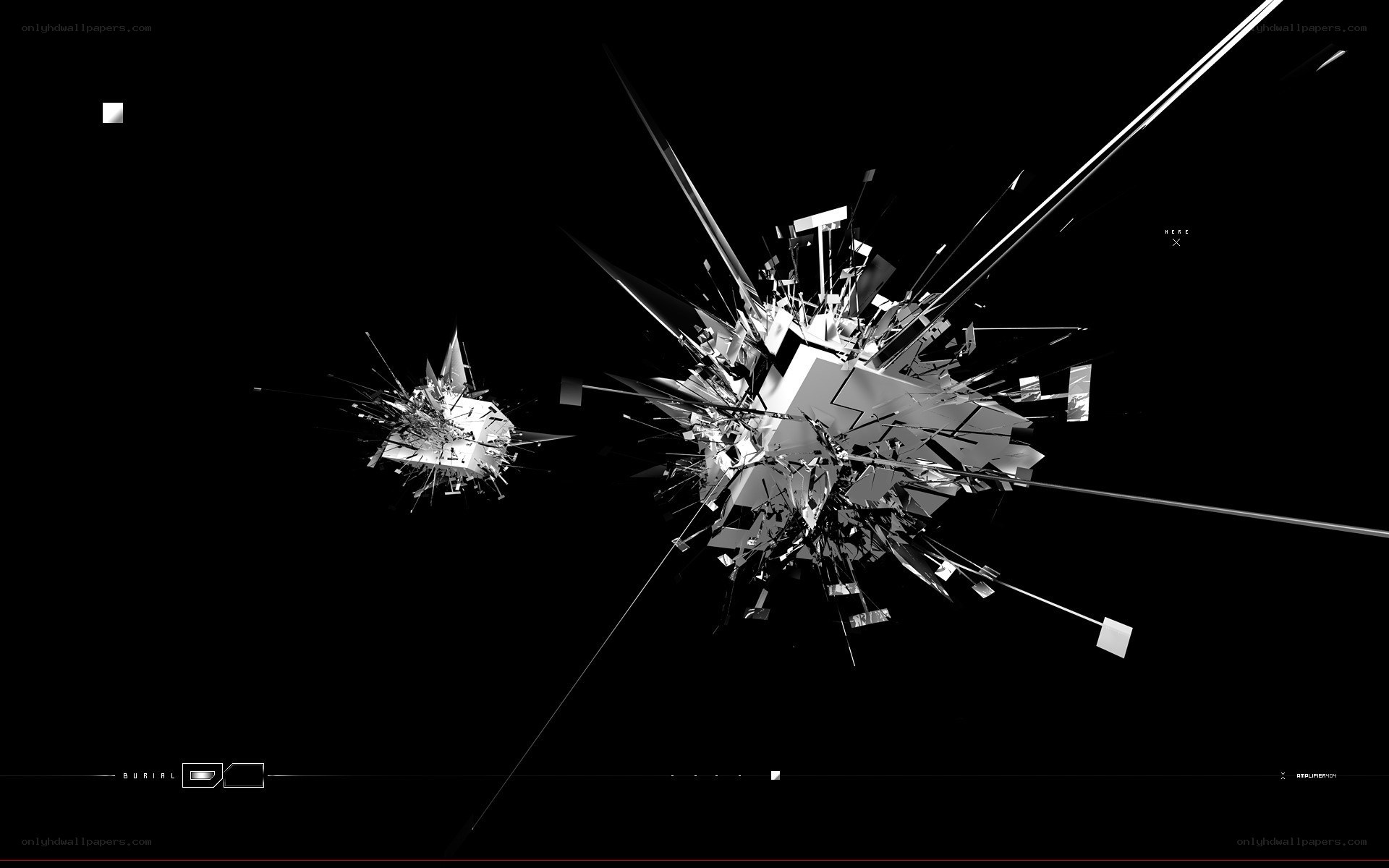 Abstract digital explosion