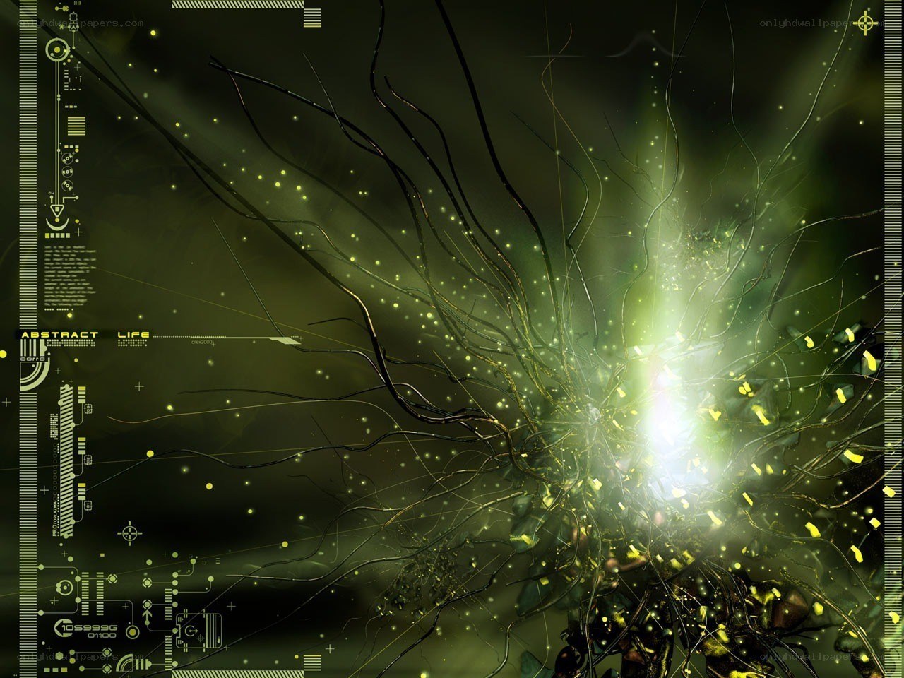 Abstract digital explosion