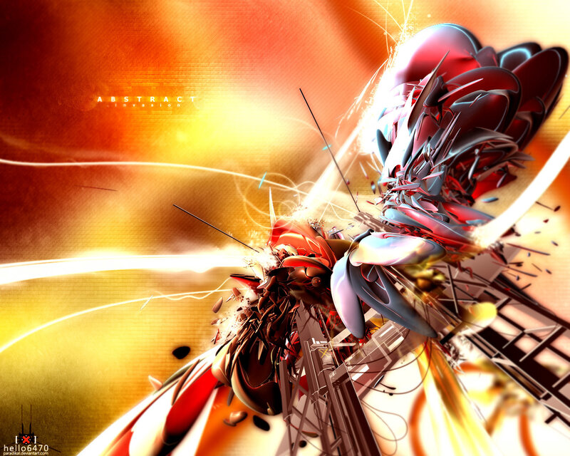 Abstract digital explosion