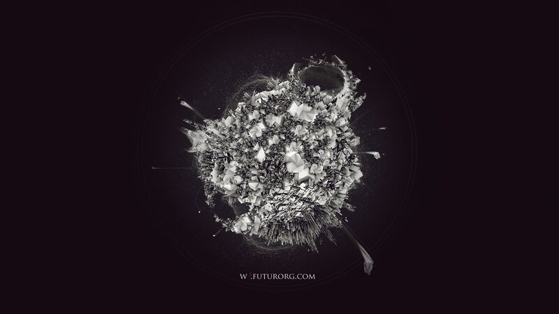 abstract digital explosion