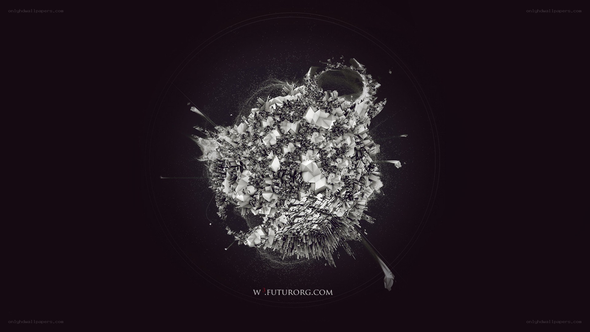 abstract digital explosion
