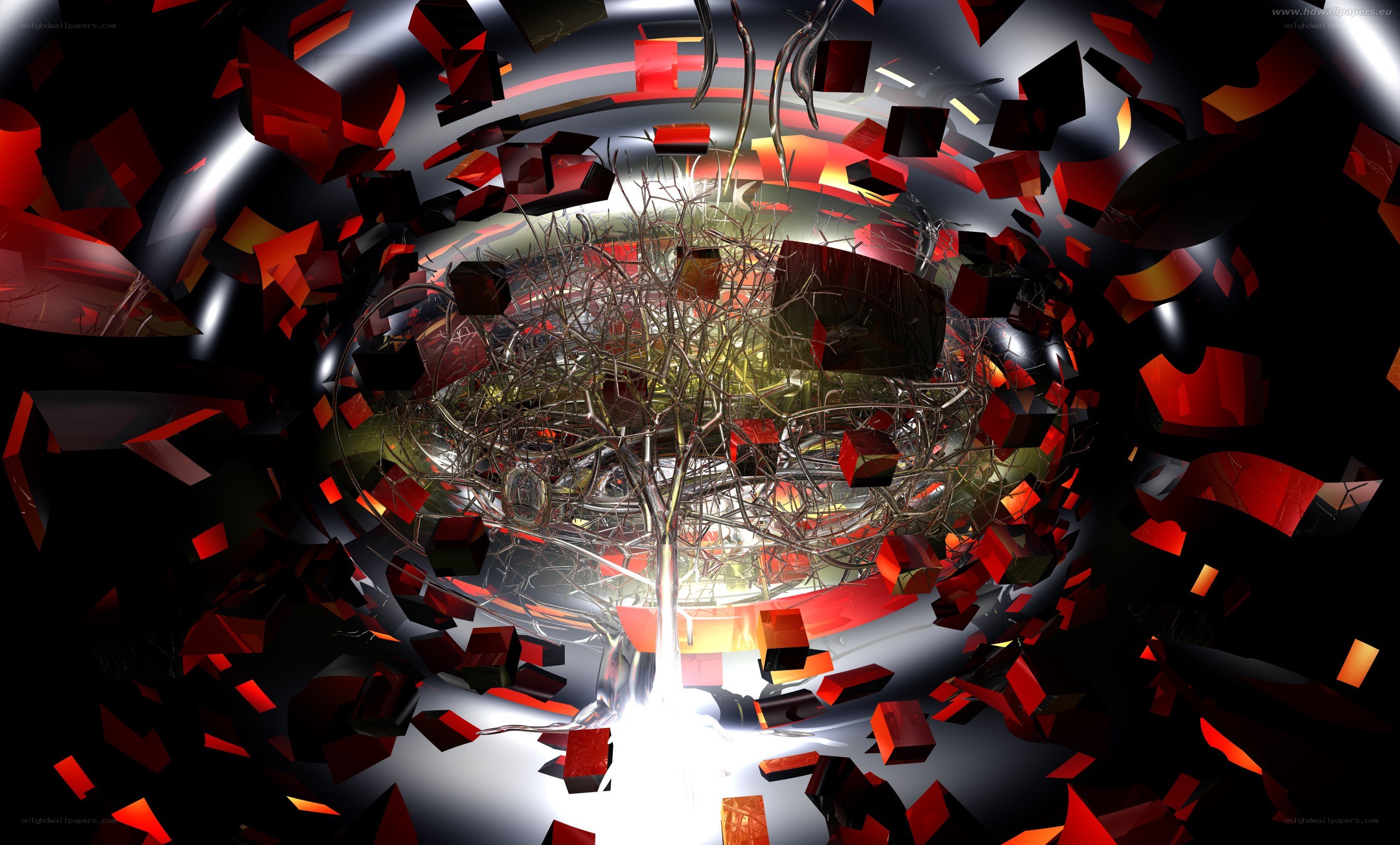 abstract digital explosion