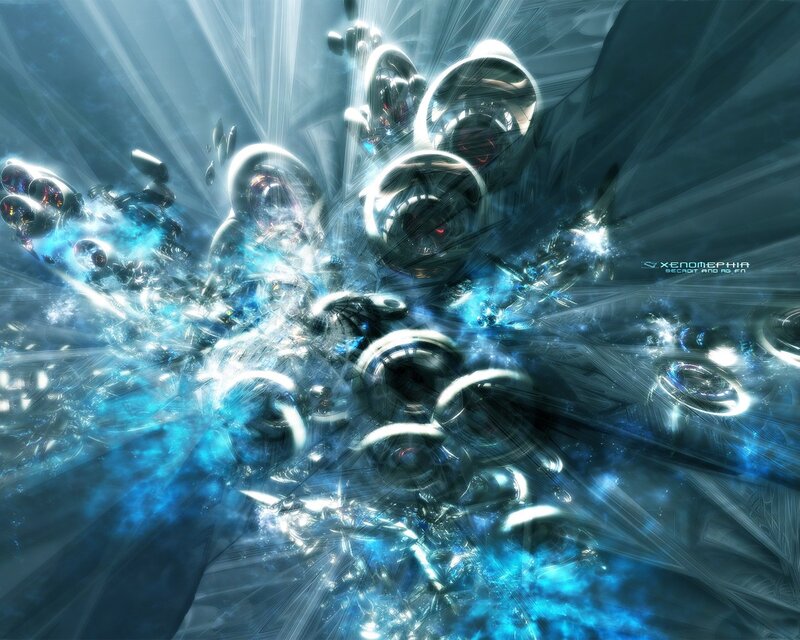 abstract digital explosion
