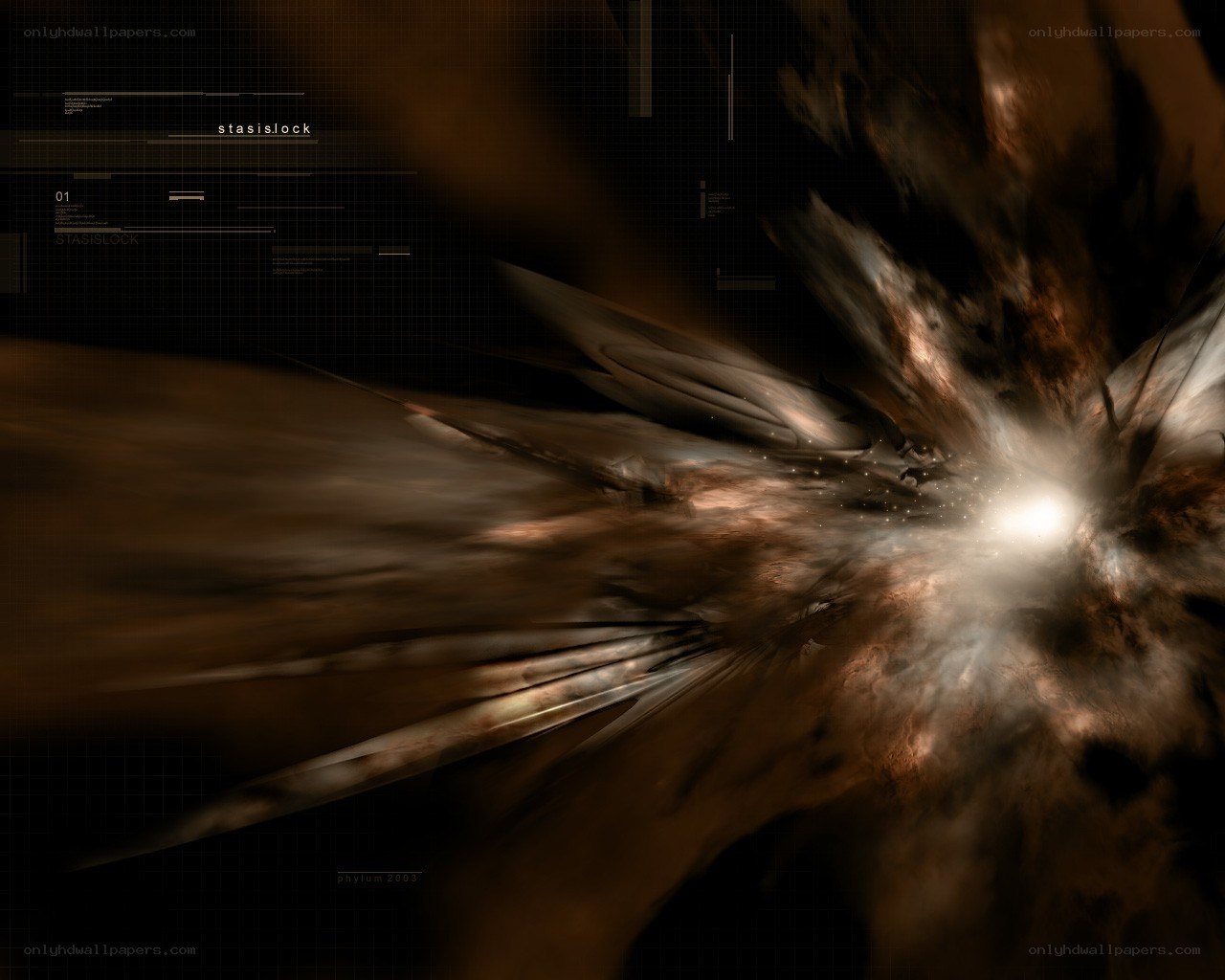 abstract digital explosion
