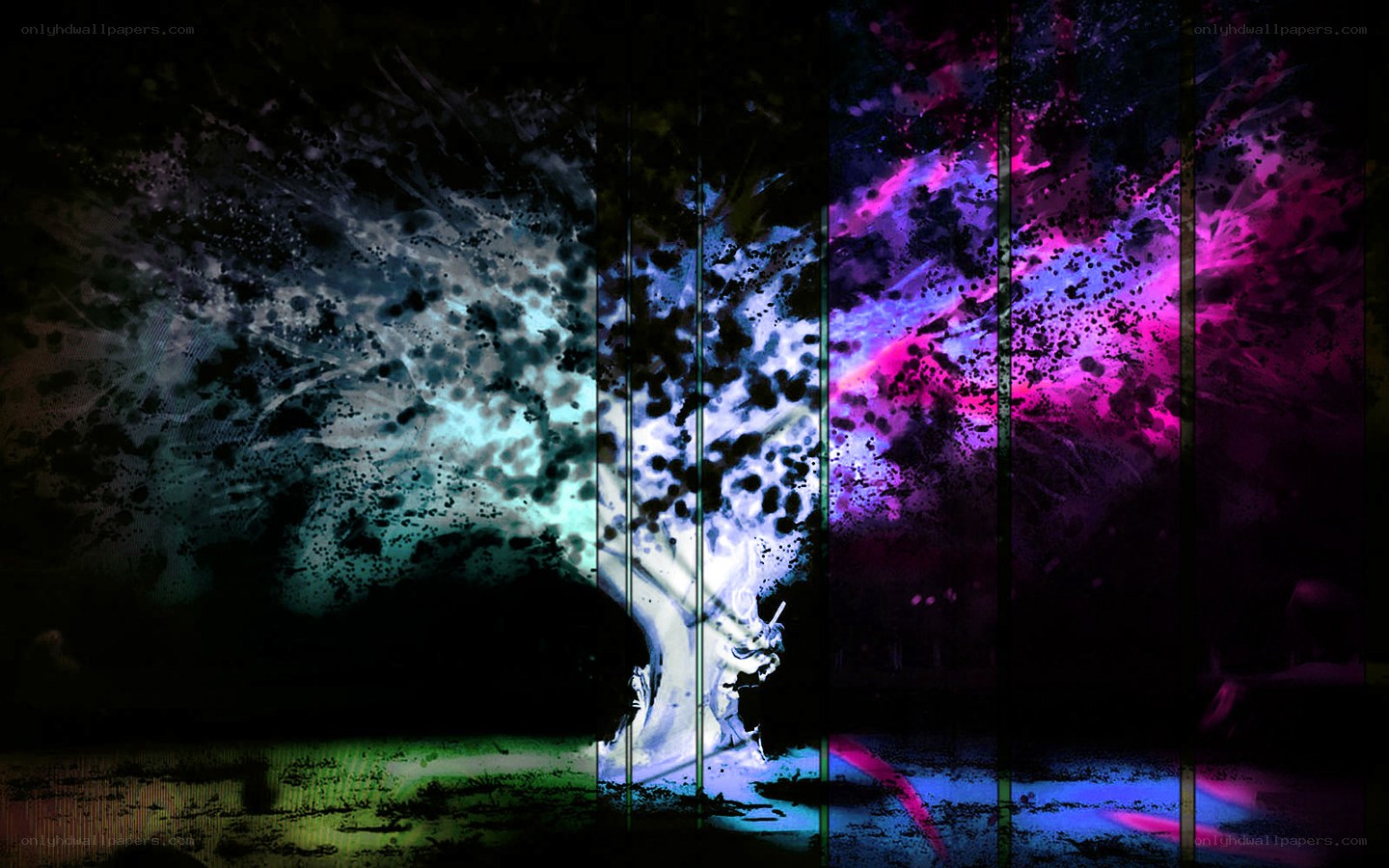 abstract digital explosion art