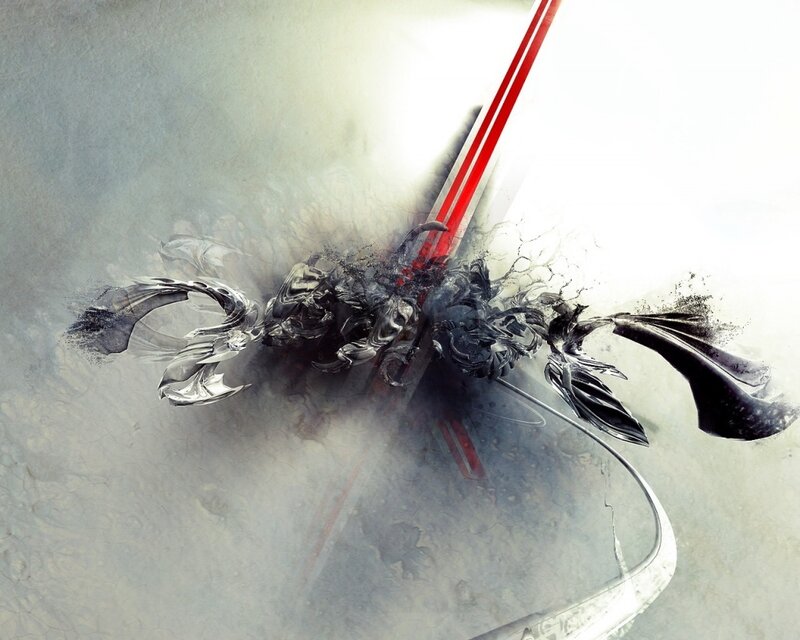 Abstract digital explosion art
