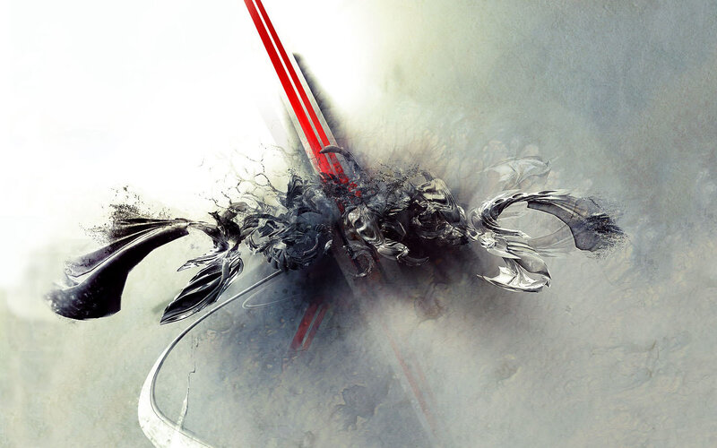 abstract digital explosion art