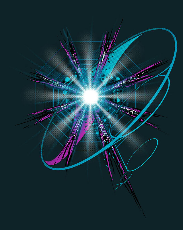 abstract digital explosion art