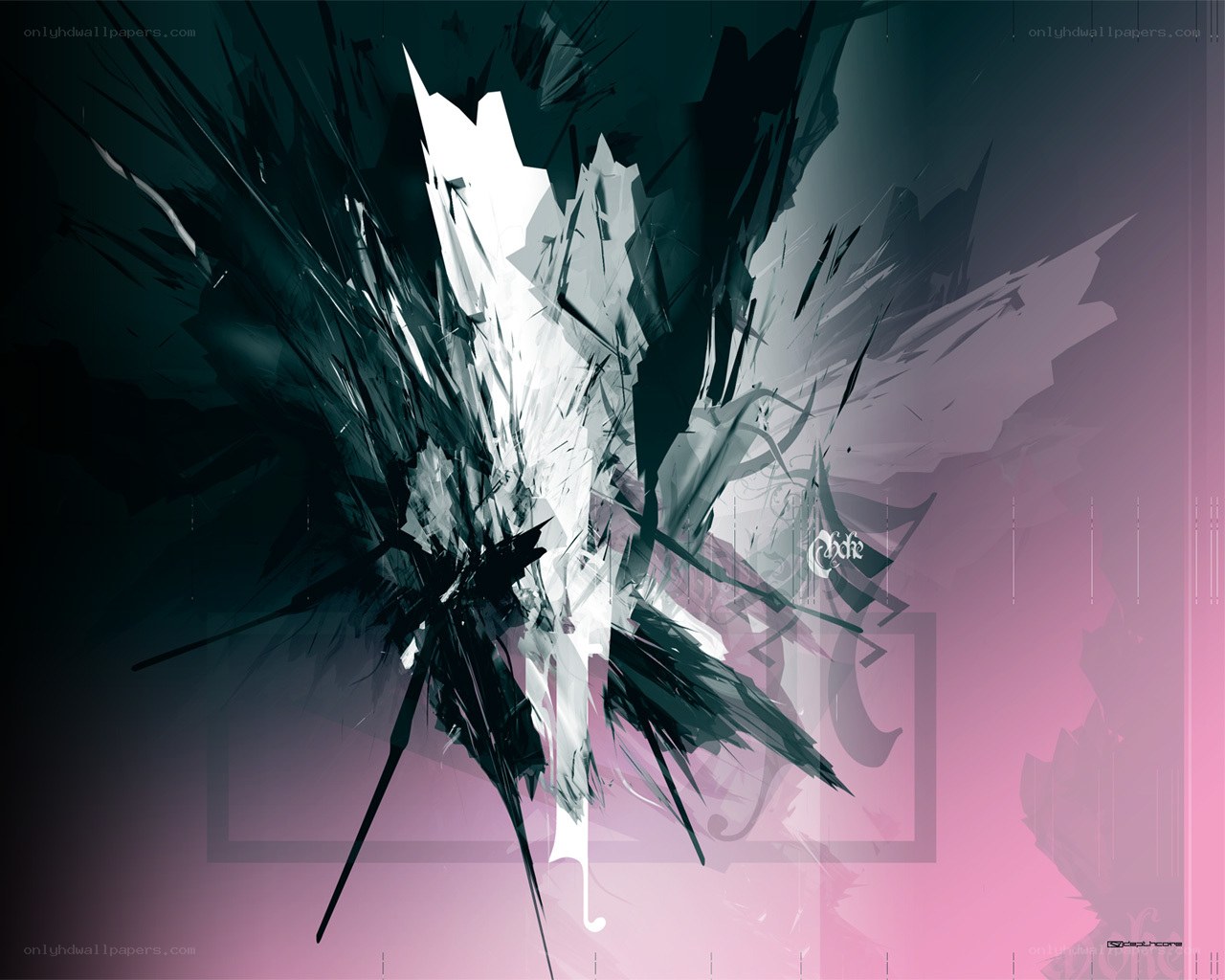 abstract digital explosion art