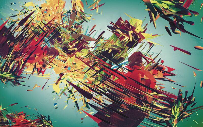 abstract digital explosion art
