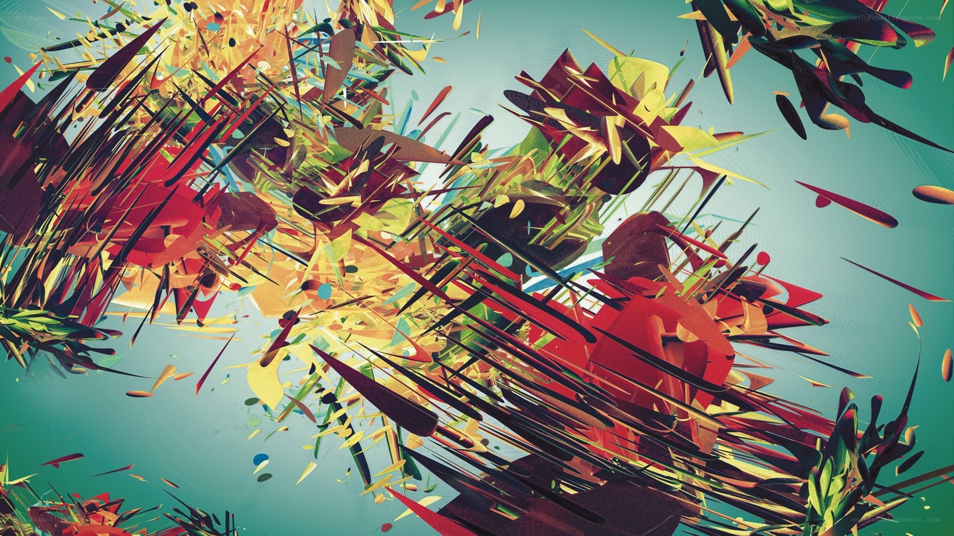Abstract digital explosion art
