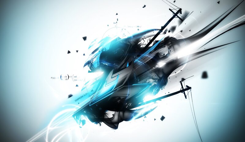 abstract digital explosion art
