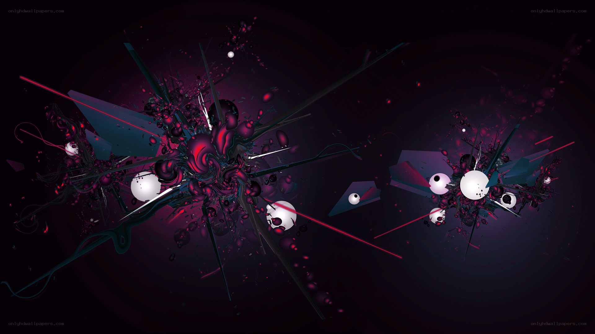 abstract digital explosion art