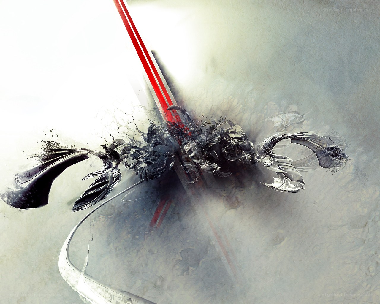 abstract digital explosion art