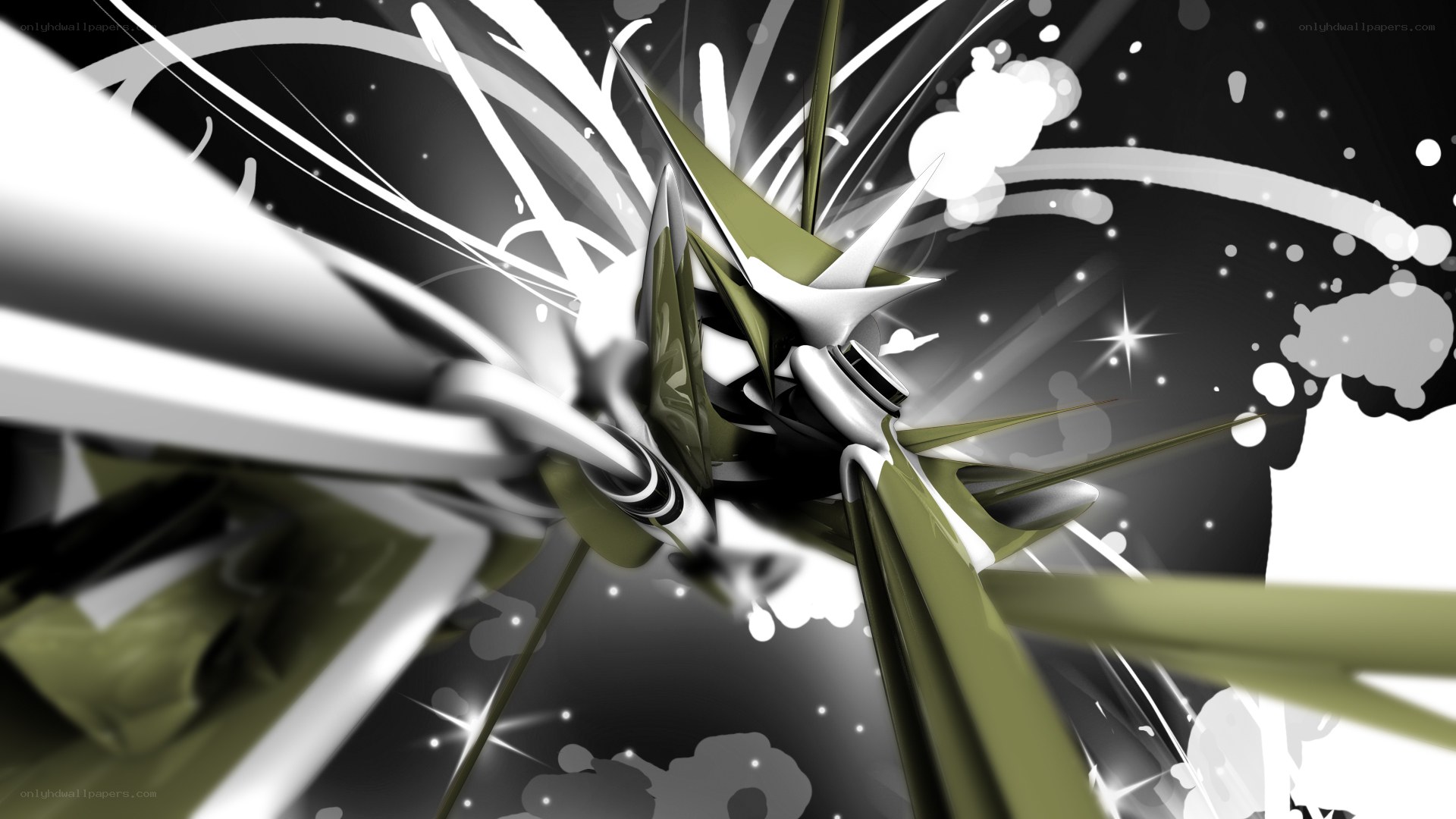 abstract digital explosion art