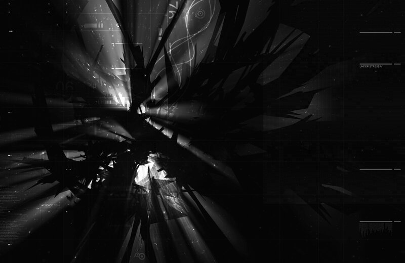 Abstract Digital Explosion — Black, Dramatic, Digital Art, Digital Interface, Light Rays