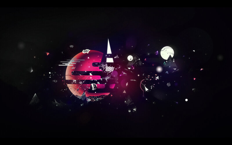 Abstract Digital Explosion — Black, Dynamic, Digital Art