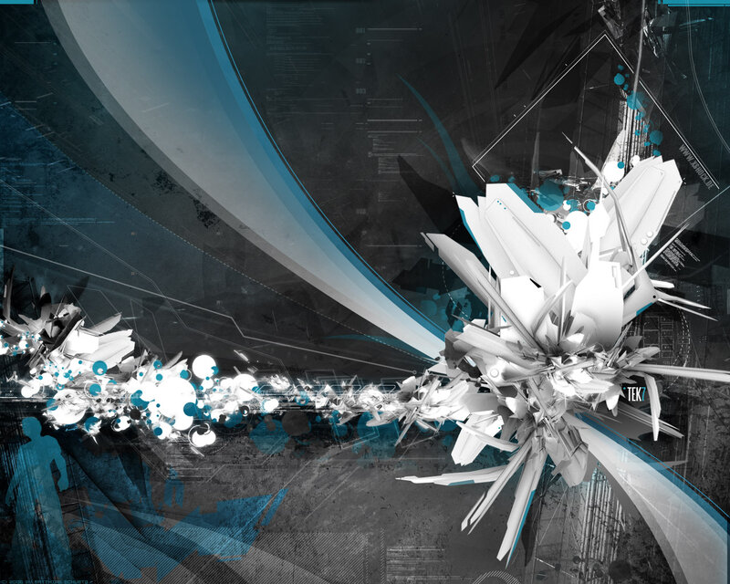 Abstract Digital Explosion — Black, Dynamic