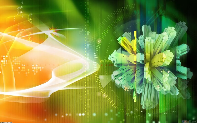 Abstract Digital Explosion — Green