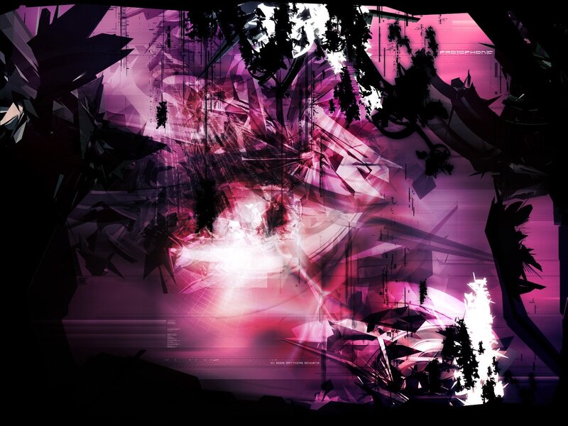 Abstract Digital Explosion — Purple, Dramatic, Digital Art